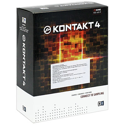 Native Instruments Kontakt 4 Прикладная программа DVD-ROM, 2010 г Издатель: Native Instruments; Разработчик: Native Instruments; Дистрибьютор: ООО "Мультимедиа Клуб" коробка RETAIL инфо 4427j.