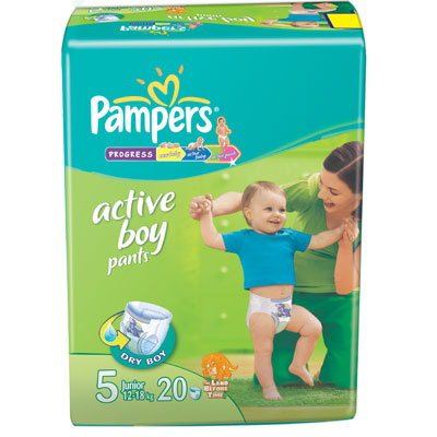 Подгузники-трусики "Pampers Active Boy", 12-18 кг, 20 шт junior (5) Состав 20 трусиков-подгузников инфо 8321h.