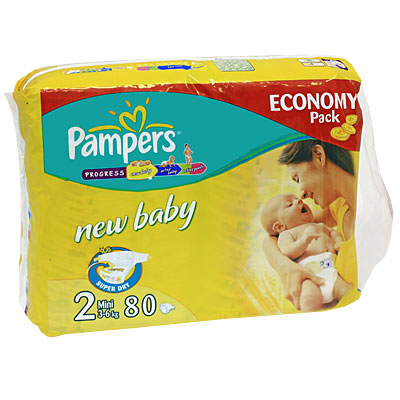 Подгузники "Pampers New Baby", 3-6 кг, 80 шт 80 штук Состав 80 подгузников инфо 8363h.